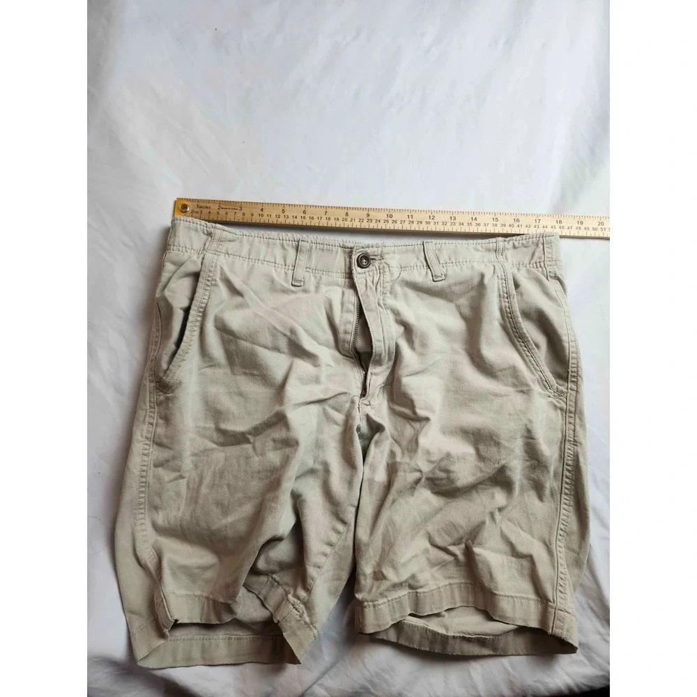 Chino Shorts Mens Size 36 Beige Granola Boy Old Money Flat Front Preppy Gorpcore